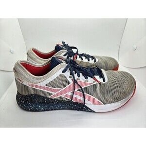Reebok Crossfit Nano 9 Shoes Men's 12 White Red Weightlifting Patriotic Sneakers